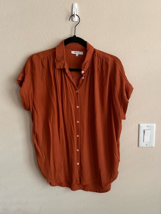 Madewell Tops - Madewell Burnt Orange Button-Front Shirt
